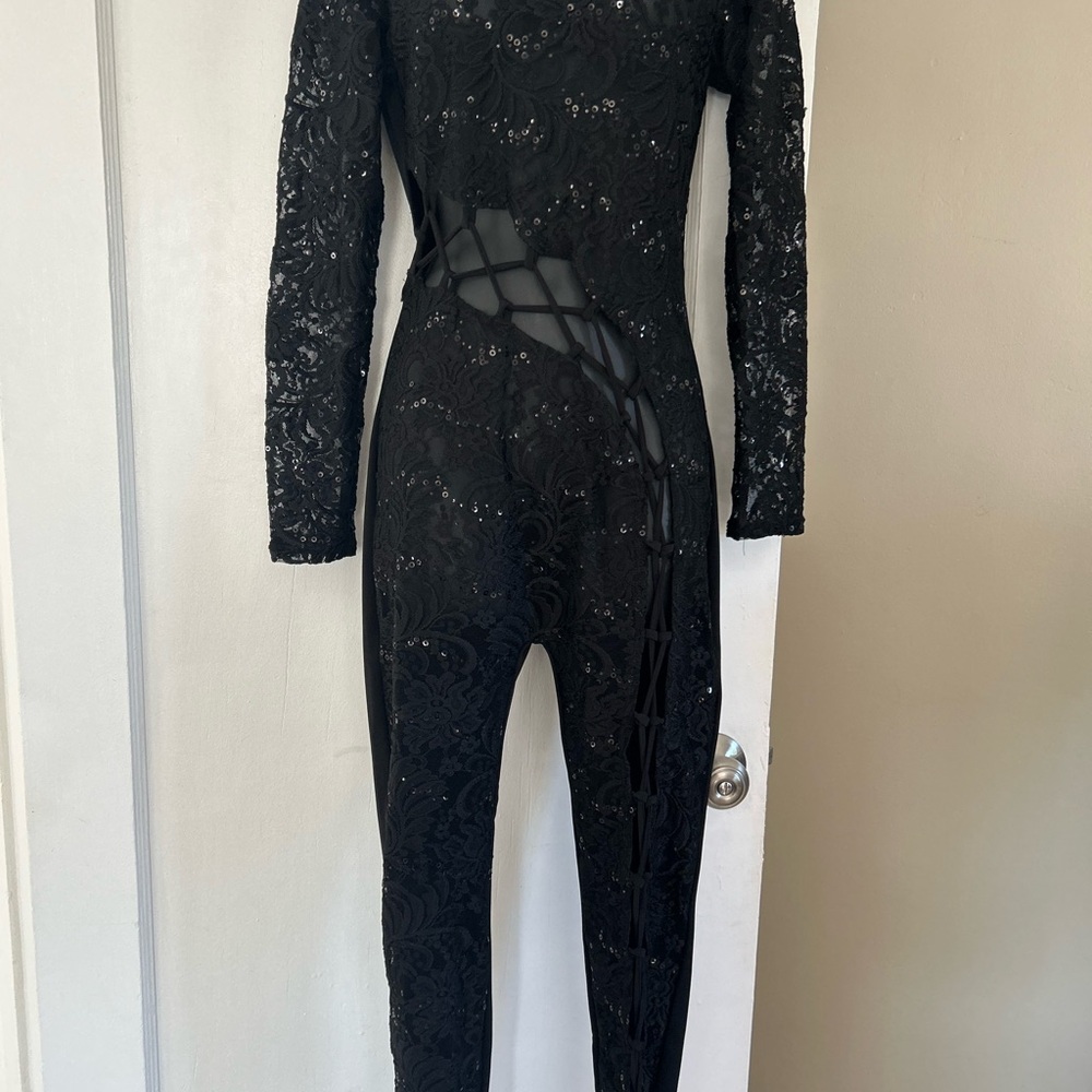 Elegant Black Lace Jumpsuit